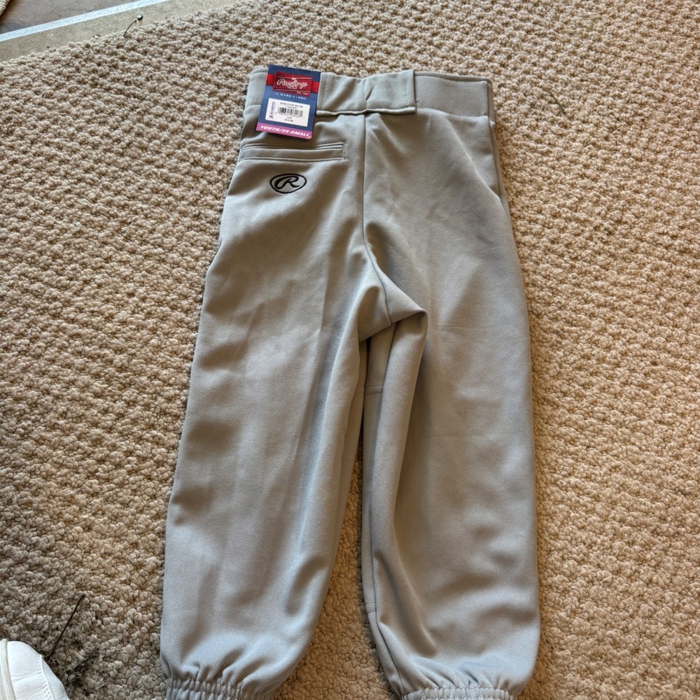 Rawlings‎ Youth Baseball Pants Gray BTB1010R 2XS New With Tags - Picture 4 of 5